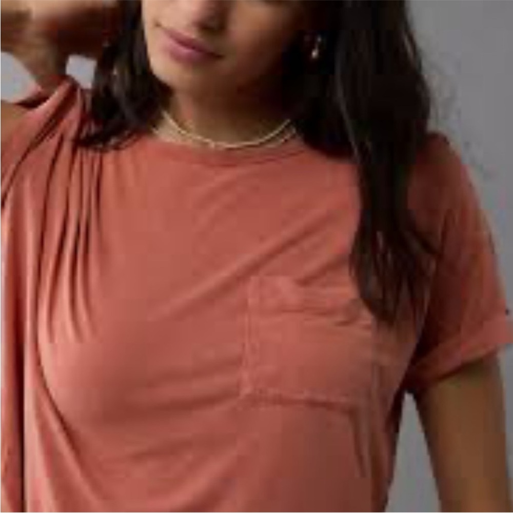AE | Soft & Sexy | Oversized | Pocket | Tee | Terracotta